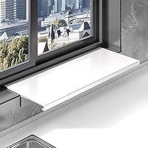 Window Sill Extender Carbon Steel Ledge Plant Shelf Countertop Extension Board With Magnetic Base For Kitchen, Bathroom Office Organization