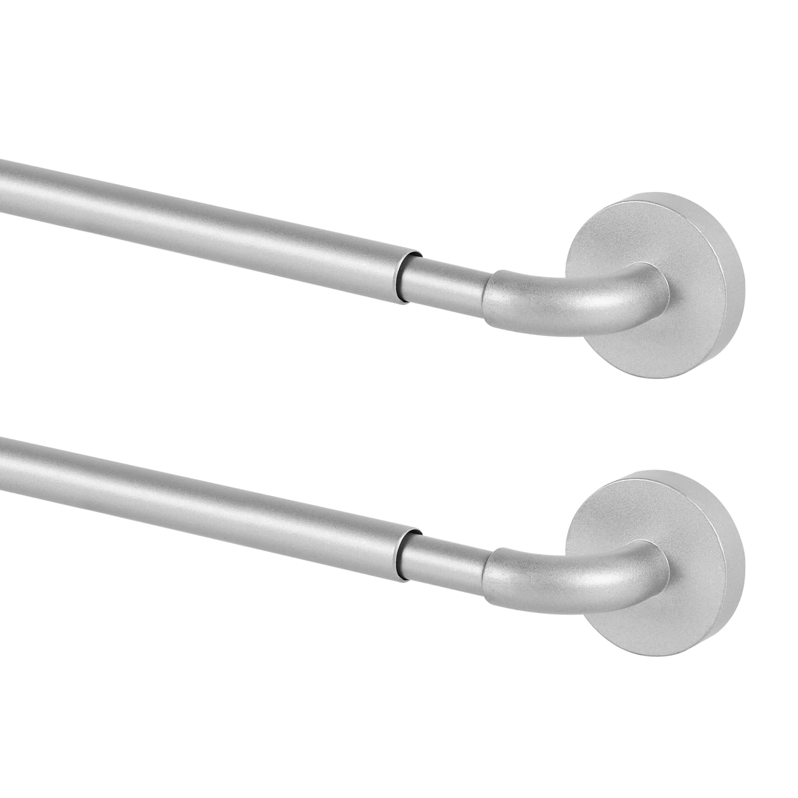 TYRON Magnetic Curtain Rods Set of 2 for Metal Doors Adjustable 30"-40" Diameter 3/8" Magnetic Curtain Rods French Door Magnetic Curtain Rods