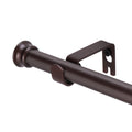 Standard Decorative Window Curtain Rods 30 to 116 Inch,5/8 Inch Diameter Small Curtain Rod Set, Heavy Duty Drapery Rods with Brackets-Black
