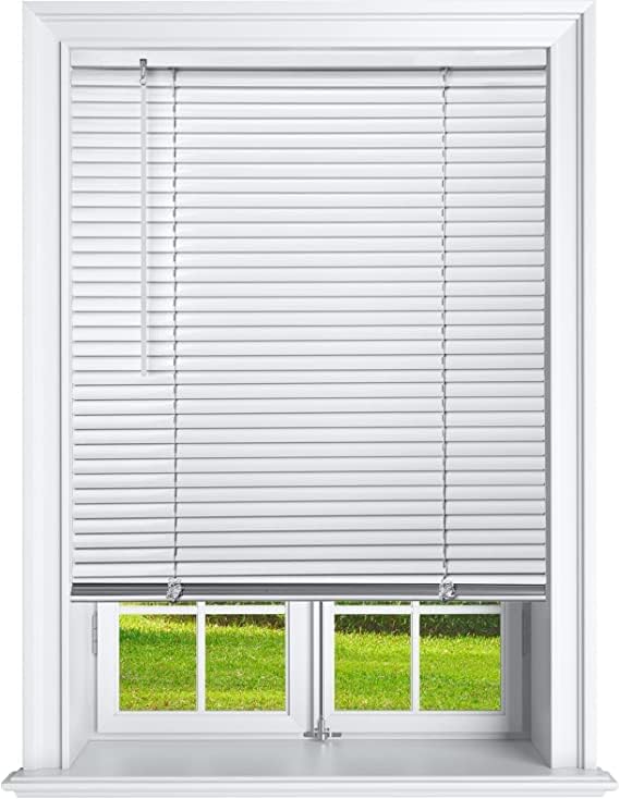 Cordless 1 Inch Window Blinds, Mirrotek Cordless Blinds Light Filtering Mini Blinds (27" x 64")