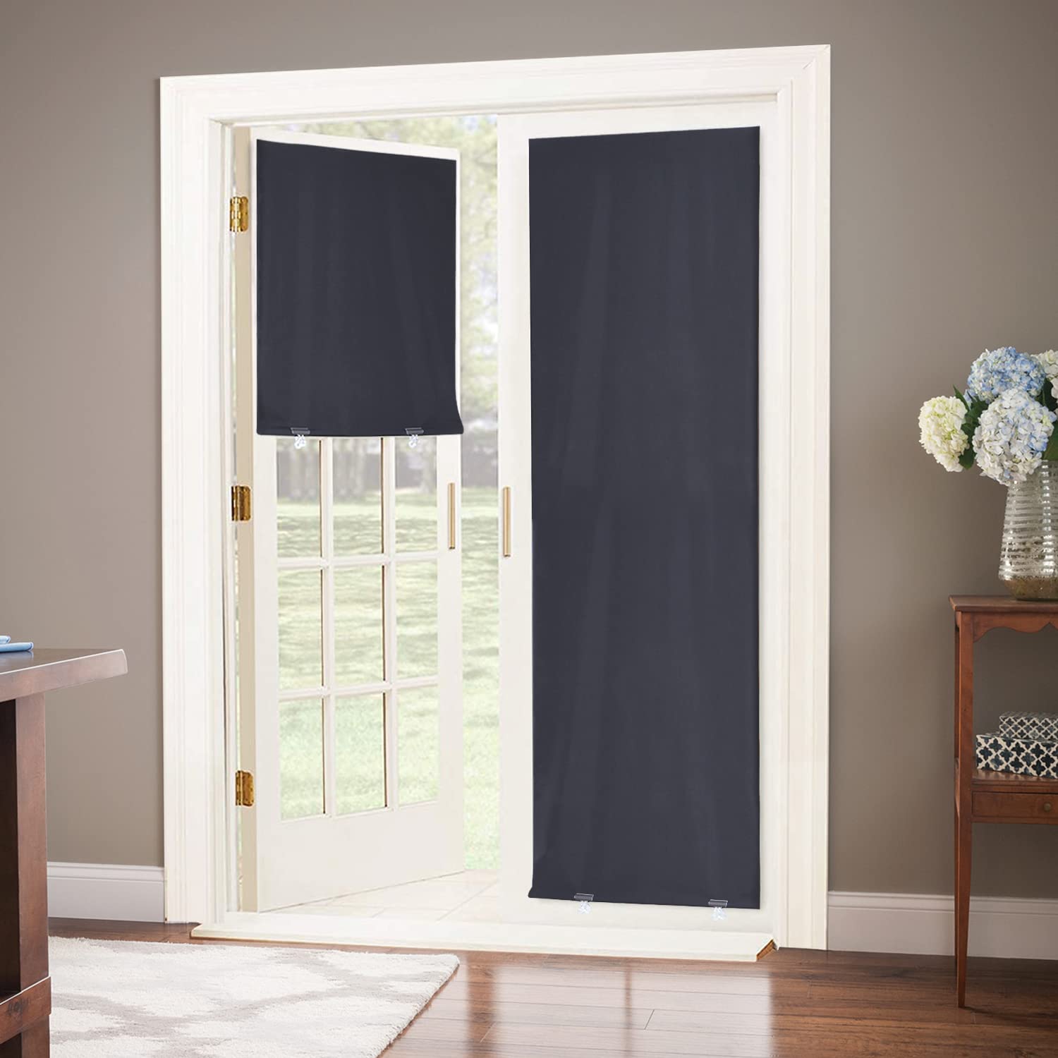 LazBlinds 100% Blackout Roller Shades, No Tools No Drill Cordless Blinds for Windows, Thermal Insulated UV Protection Privacy Window Shades for Bedroom (36''W x 72''H, Black)
