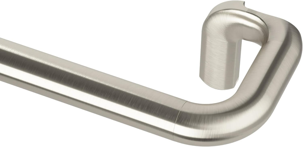 Umbra Twilight Curtain Rod Set – Wrap Around Design Ideal for Blackout or Room Darkening Panels, 28 to 48 Inches, Nickel
