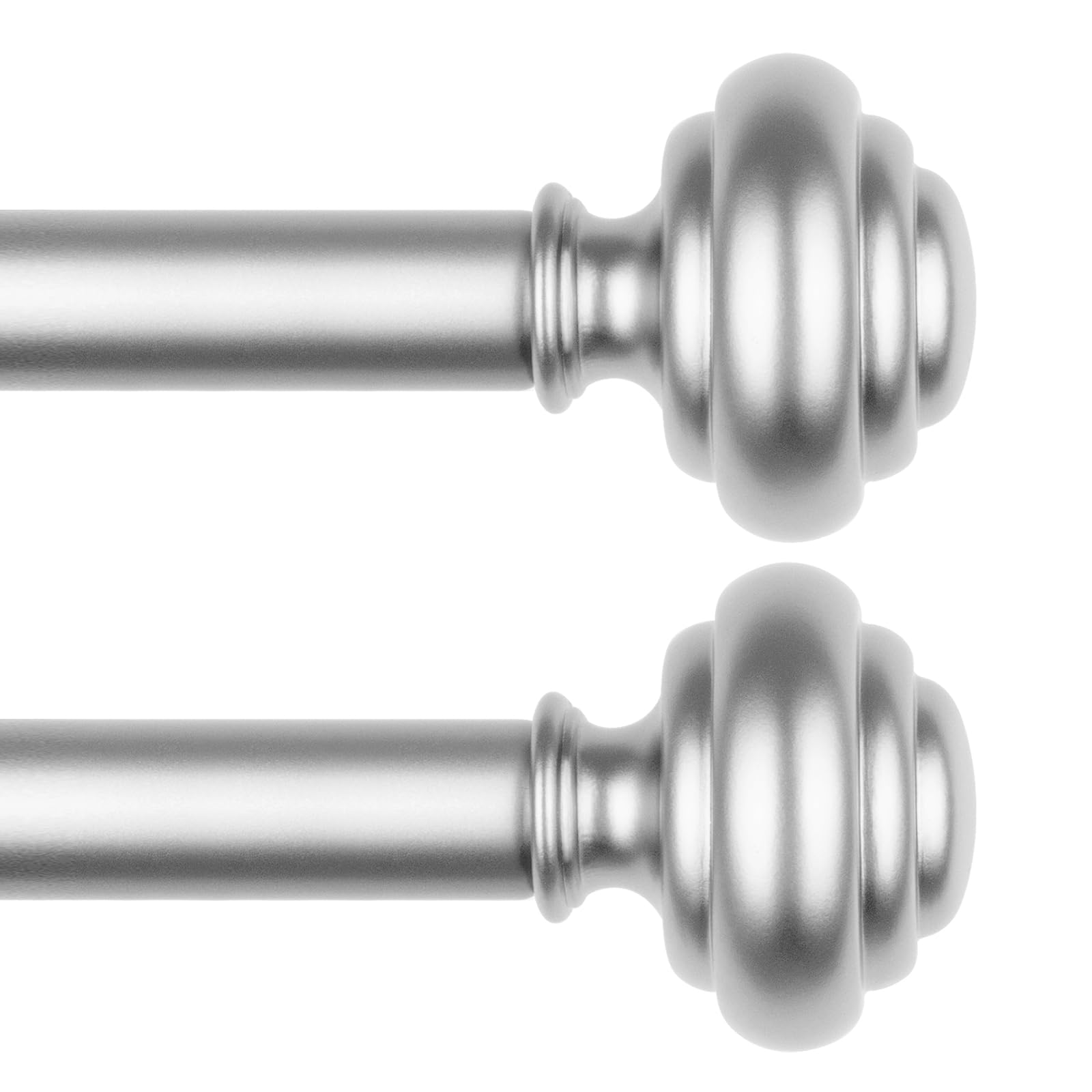 KAMANINA Curtain Rods for Windows 48 to 84 Inches (4-7ft) Heavy Duty Curtain Rods, 7/8 Inch Adjustable Decorative Drapery Rods Set with Modern Finials, Gold