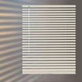 Aluminum Mini Blinds for Windows Cordless Horizontal Window Shades for Light Adjustment, Metal Venetian Blinds Waterproof for Bedroom, Bathroom, 18" W x 64" H, White