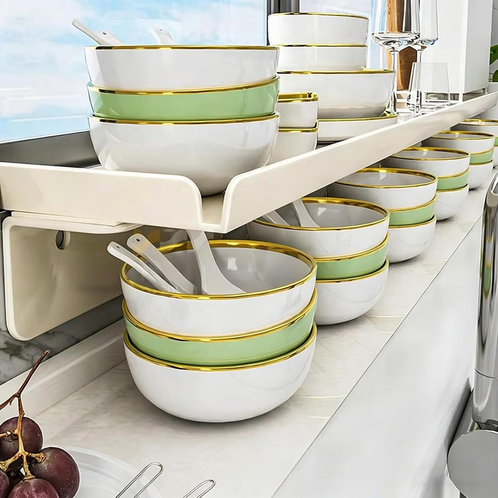 Window Sill Extender Shelf - 23.6"x5.9" Over Sink Countertop Extender, Space Saving Kitchen Window Shelf for Dishes, Plants, Kitchen Organizer, No-Drill Installation (23.6x5.9in/60x20cm)