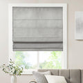 Madison Park Galen Cordless Roman Shades - Fabric Privacy Single Panel Darkening, Energy Efficient, Thermal Insulated Window Blind Treatment, for Bedroom, Living Room Decor, 35" x 64", Ivory