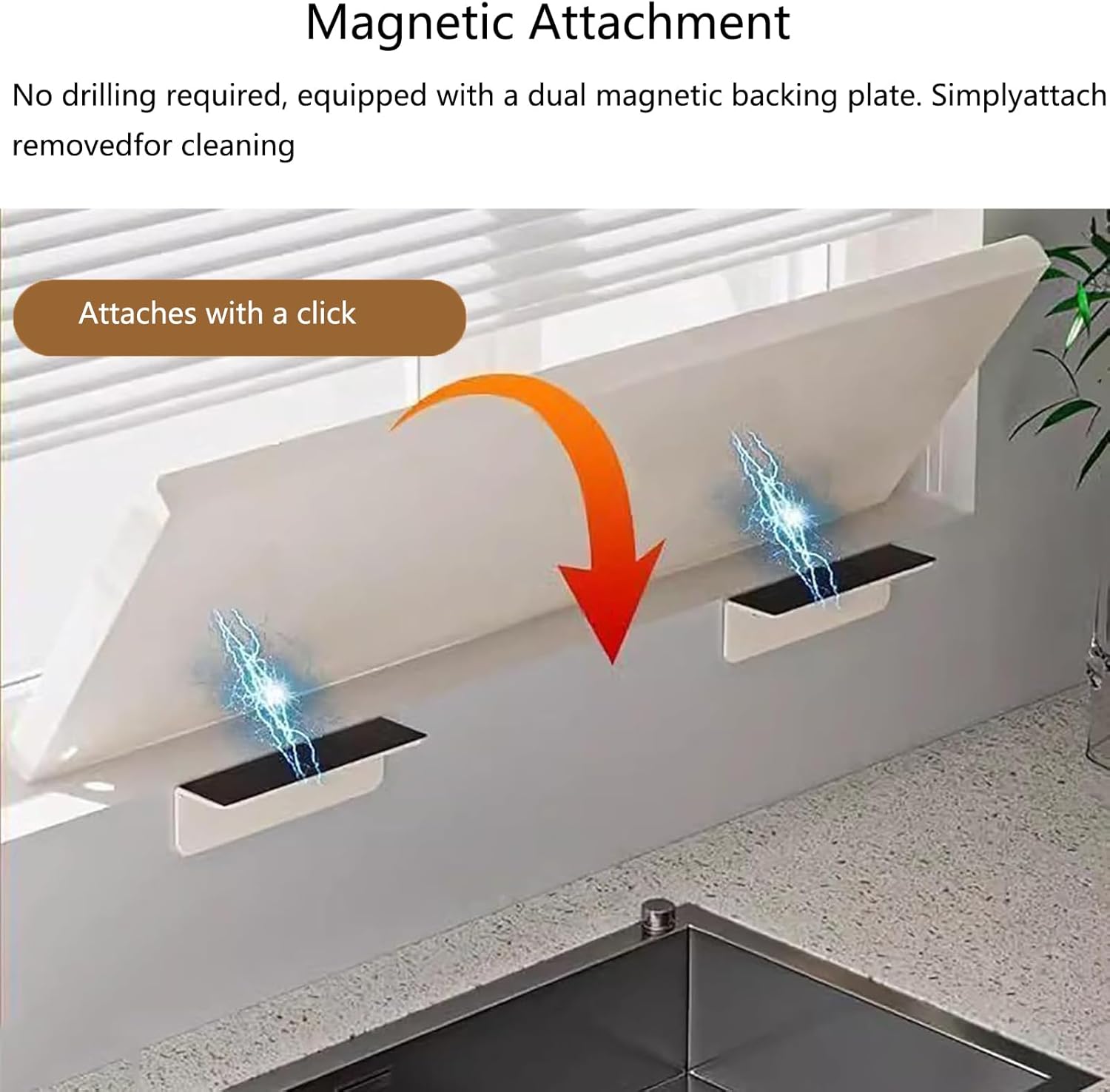 Window Sill Extender Shelf - 23.6"x5.9" Over Sink Countertop Extender, Space Saving Kitchen Window Shelf for Dishes, Plants, Kitchen Organizer, No-Drill Installation (23.6x5.9in/60x20cm)