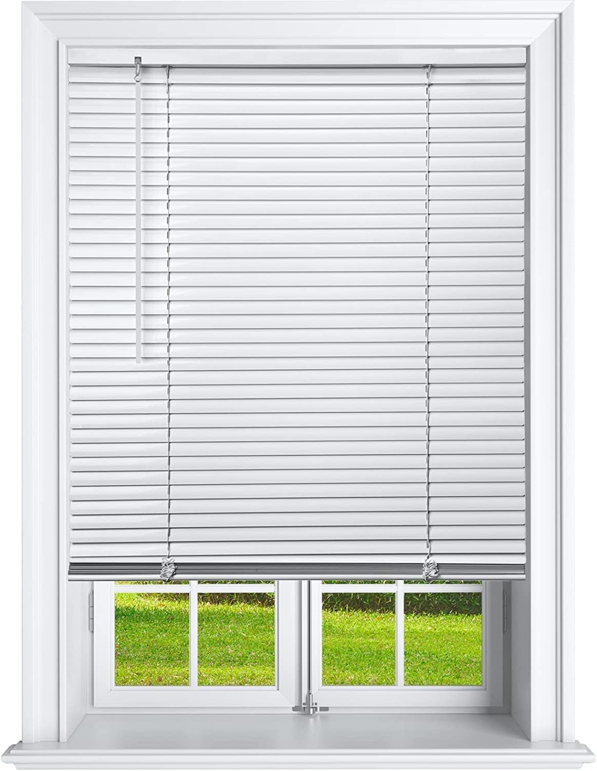 Cordless 1 Inch Window Blinds, Mirrotek Cordless Blinds Light Filtering Mini Blinds (27" x 64")