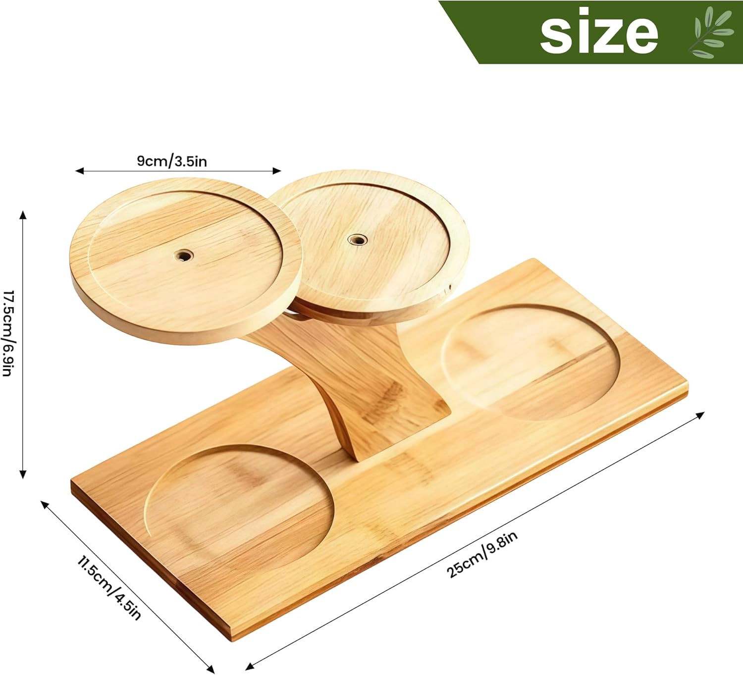 Small Bamboo Plant Stand - 3 Tier Window Plant Shelf for Indoor Plants | Wooden Flower Stand & Tabletop Plant Holder for Windowsills