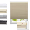 Tonature No Drill Cellular Shades for Indoor Windows, Thermal Insulating & Noise Reducing Honeycomb Blinds, Free Stop Cordless Blackout Shades, Grey, 22" W x 64" H