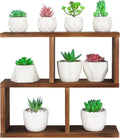 Jotsport Window Sill Plant Stand Small Wood Plant Shelf for Succulents 3 Tier Tabletop Desktop Plant Dislay Rack