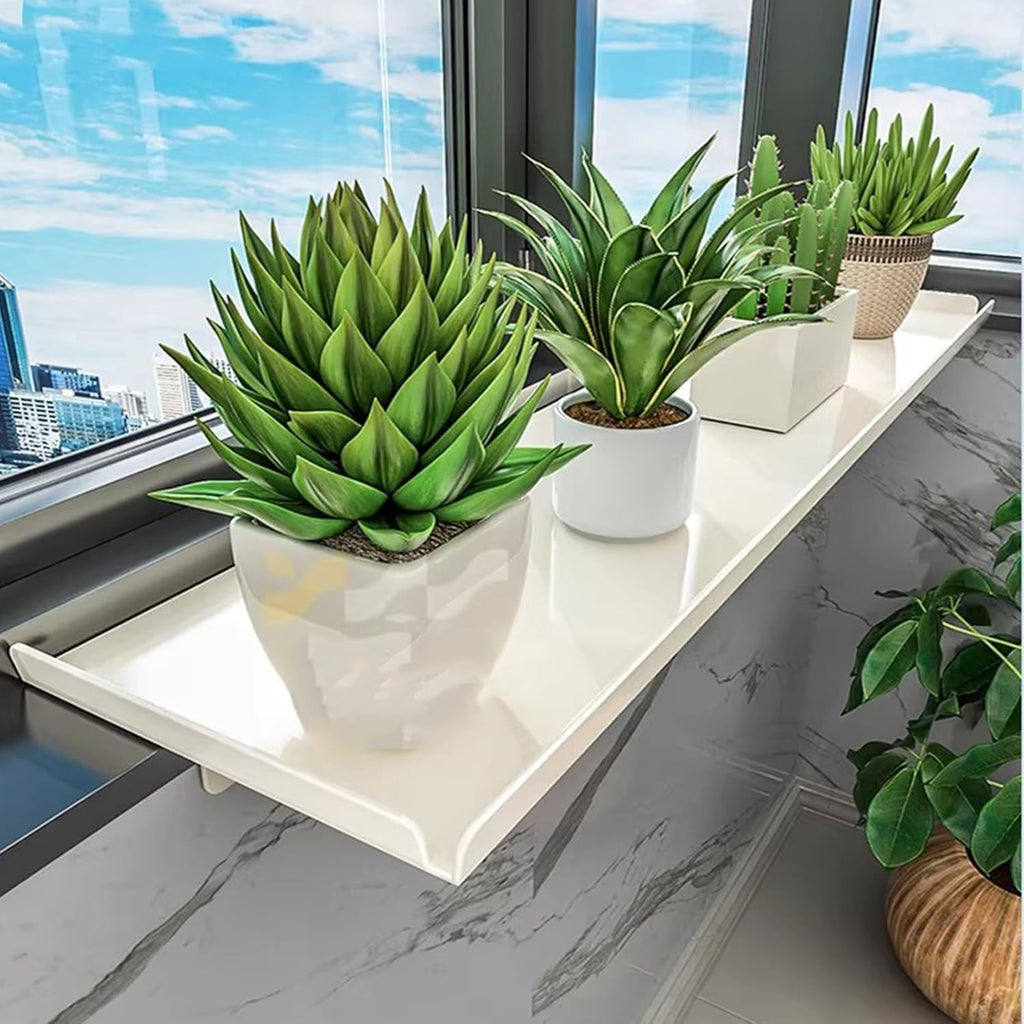 Window Sill Extender Shelf - 23.6"x5.9" Over Sink Countertop Extender, Space Saving Kitchen Window Shelf for Dishes, Plants, Kitchen Organizer, No-Drill Installation (23.6x5.9in/60x20cm)