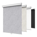 GENIMO 100% Blackout Roller Window Shades, Window Blinds Cordless with Thermal Insulated, UV Protection Fabric, Mini French Door Blinds for Home, Bedroom, Office, Ivory White, 36" W X 72" H
