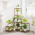 Bamworld Plant Stand Indoor Corner Plant Shelf Outdoor Flower Shelves Wooden Plant Stands Garden Wood Plant Holder Rack for Living Room Corner Lawn Window 03D