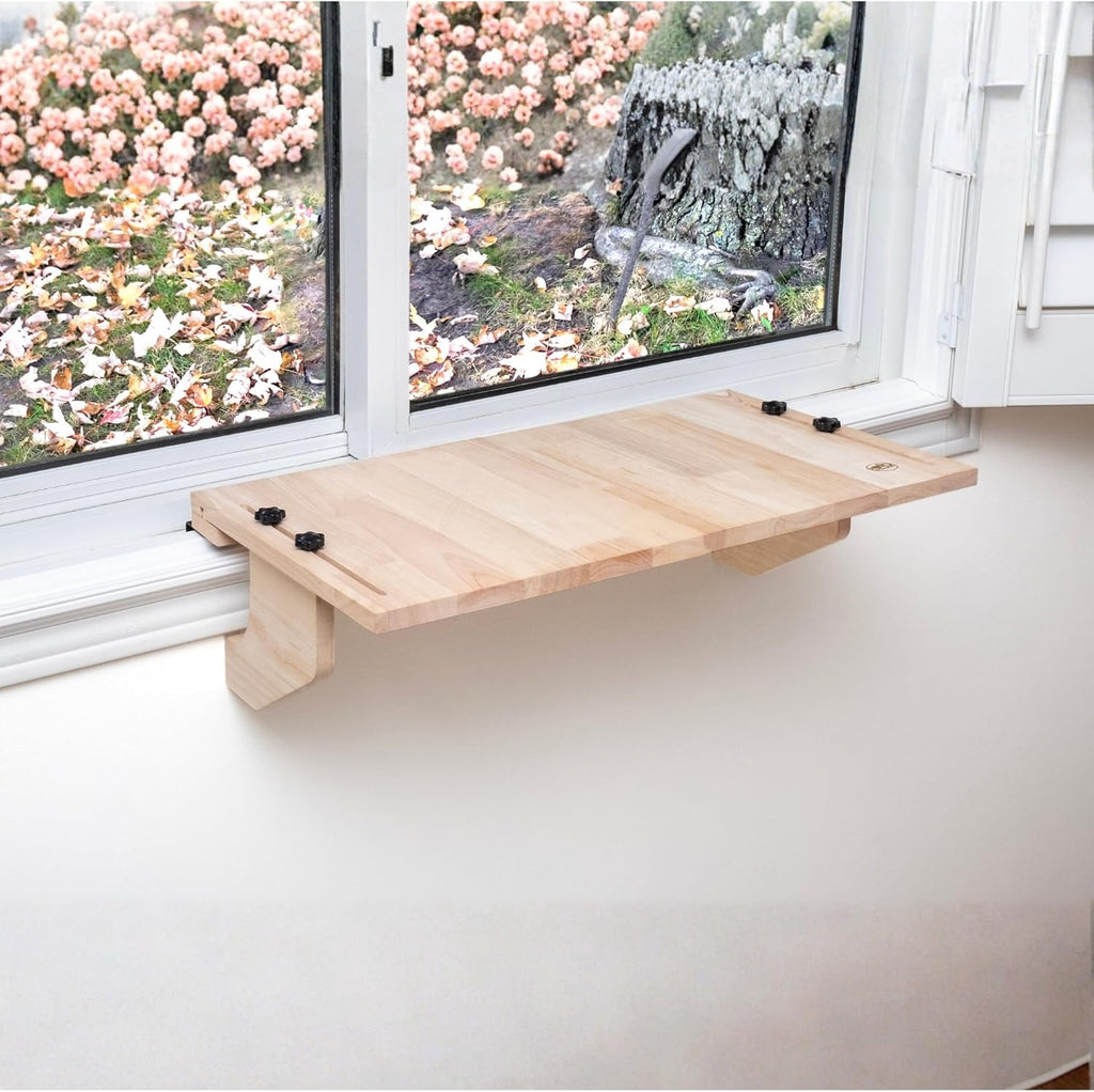 Window Plant Shelf, Window Shelf for Plants and Sill Extender - Wooden Plant Shelf for Window Shelf - Window Plant Holder