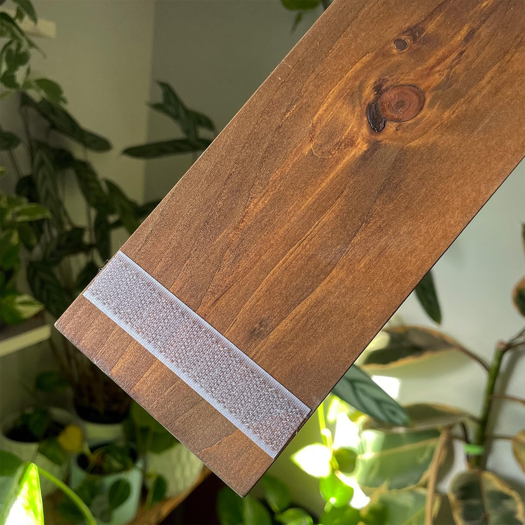 Daniel's Plants 3-Tier Modern Window Sill Plant Shelf (Real Wood & Glass) | No-Drill, Easy Setup | Solid Wood (Woodland Brown)