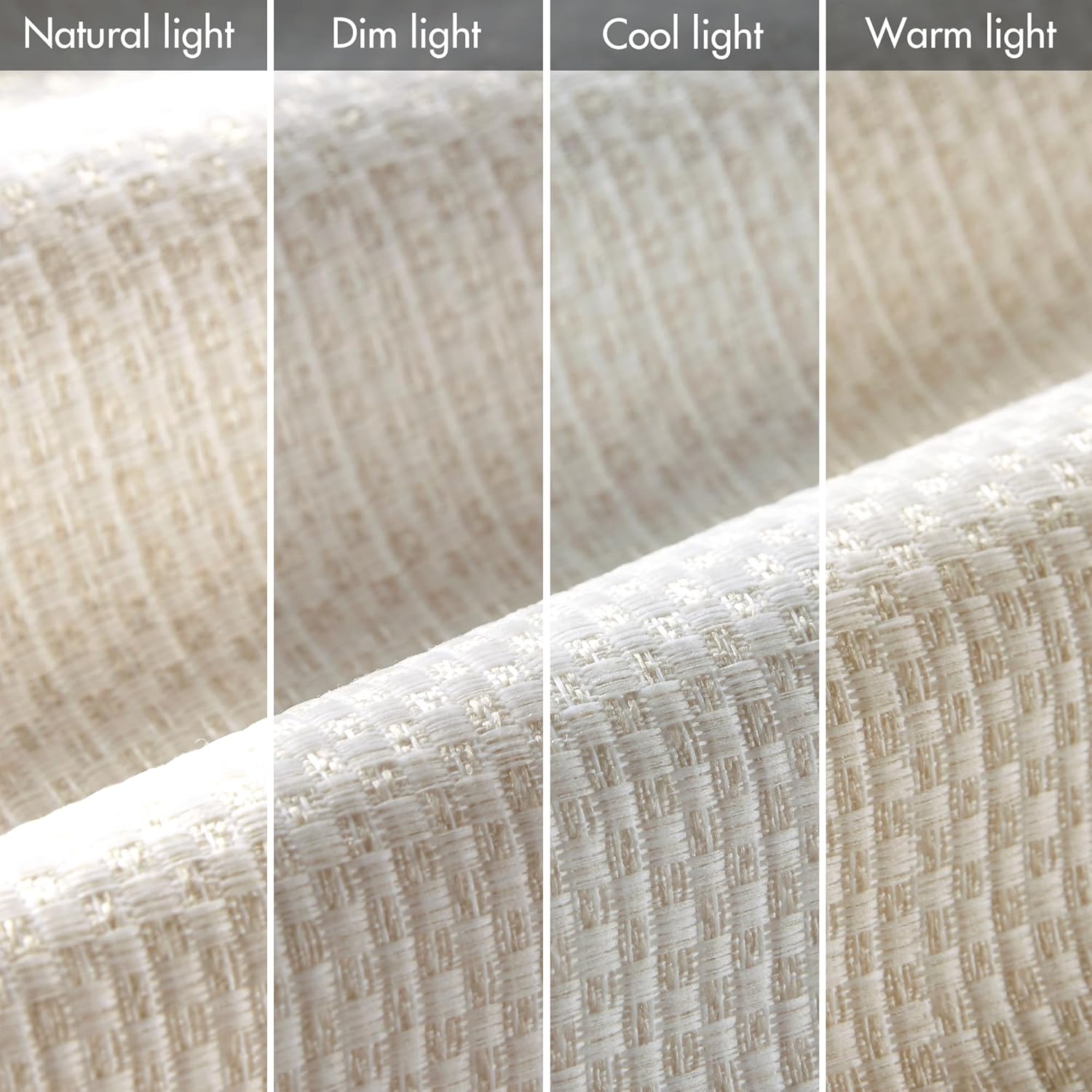 Madison Park Galen Cordless Roman Shades - Fabric Privacy Single Panel Darkening, Energy Efficient, Thermal Insulated Window Blind Treatment, for Bedroom, Living Room Decor, 35" x 64", Ivory